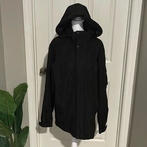 Calvin Klein black full zip windbreaker rain jacket size XS
